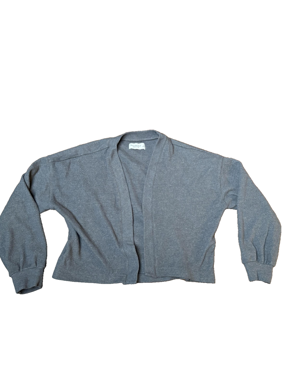 Abercrombie & Fitch Cardigan Sweater Womens Small Gray Soft A&F Cozy Open Front